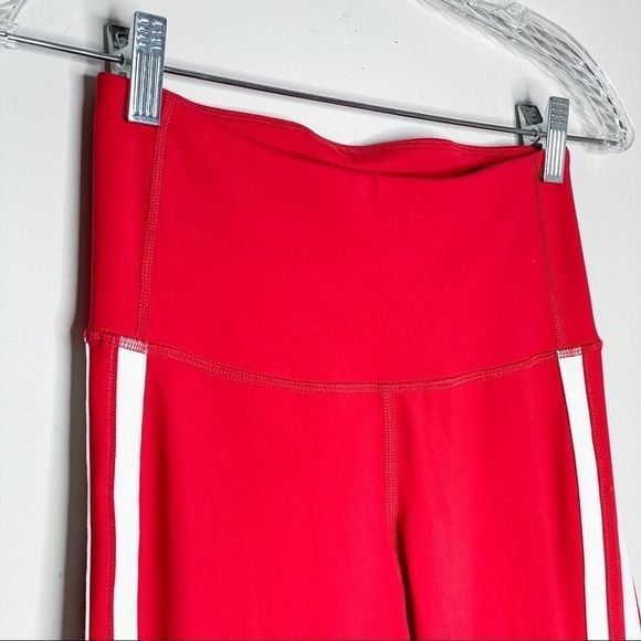 Old Navy Active red leggings white stripes - Picture 2 of 9